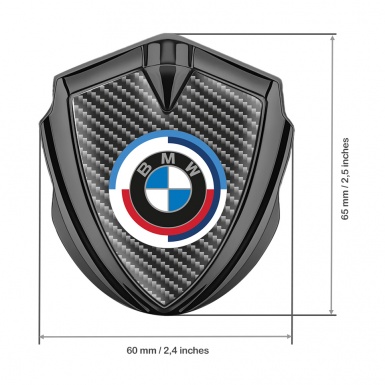 BMW Trunk Emblem Badge Graphite Dark Carbon Colorful Center Logo