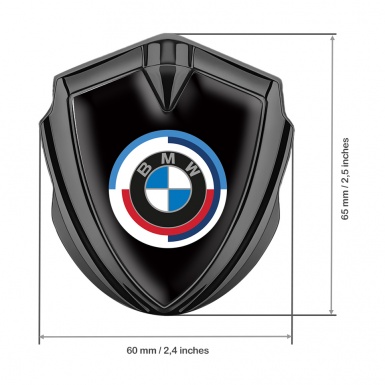 BMW Trunk Emblem Badge Graphite Black Foundation Color Logo Design