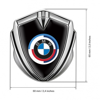 BMW Trunk Emblem Badge Silver Black Foundation Color Logo Design