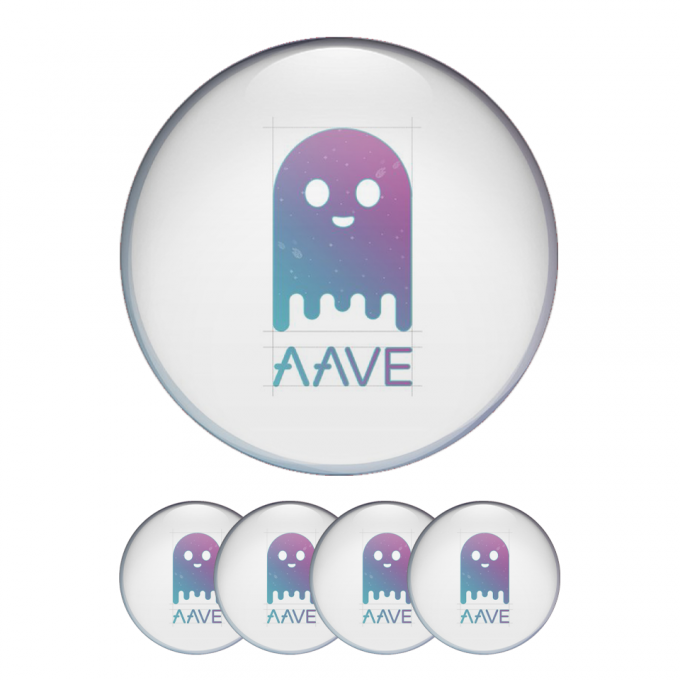 Aave Crypto 3D Silicone Stickers