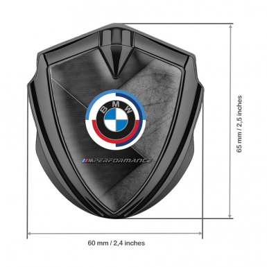 BMW Bodyside Badge Self Adhesive Graphite Dark Plate M Performance 