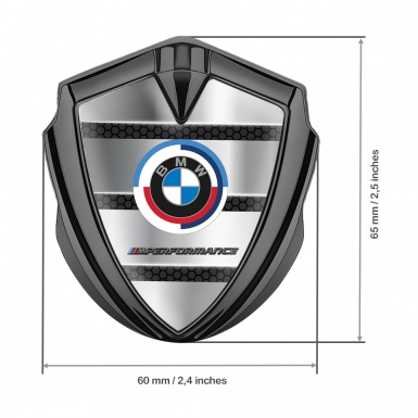 BMW Self Adhesive Bodyside Emblem Graphite Hex Plates M Performance