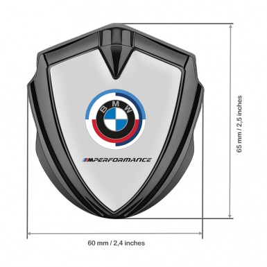 BMW Bodyside Badge Self Adhesive Graphite Grey Base M Performance