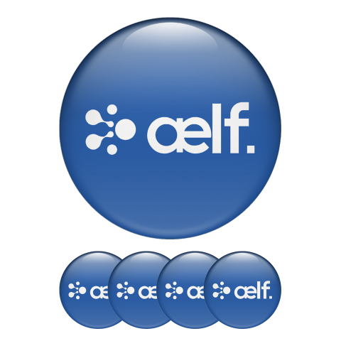 Elf Crypto 3D Silicone Stickers Aelf Logo