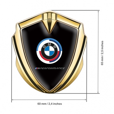 BMW Trunk Emblem Badge Gold Black Base M Performance Edition