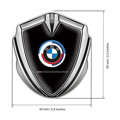 BMW Trunk Emblem Badge Silver Black Base M Performance Edition