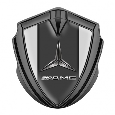 Mercedes AMG Trunk Metal Emblem Badge Graphite Grey Base Center Pilon
