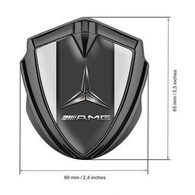 Mercedes AMG Trunk Metal Emblem Badge Graphite Grey Base Center Pilon