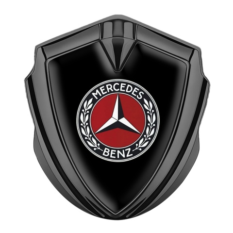 Mercedes Benz Self Adhesive Bodyside Emblem Graphite Black Red Circle