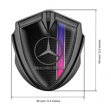 Mercedes Benz Bodyside Domed Emblem Graphite Black Carbon Color Stripe