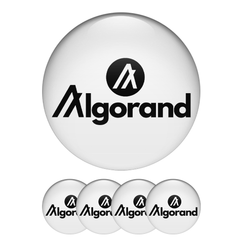 Algo Algorand Crypto Domed Stickers White