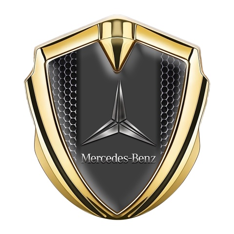Mercedes Benz Bodyside Badge Self Adhesive Gold Dark Grate Edition