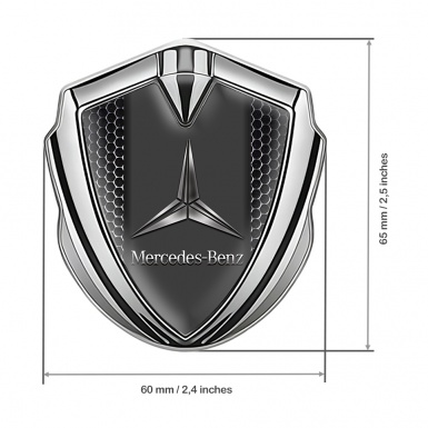 Mercedes Benz Bodyside Badge Self Adhesive Silver Dark Grate Edition