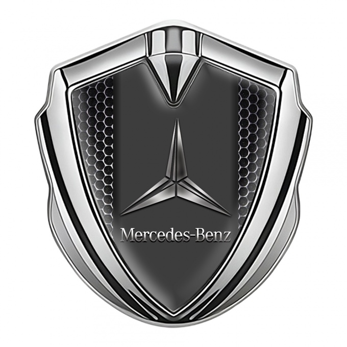 Mercedes Benz Bodyside Badge Self Adhesive Silver Dark Grate Edition