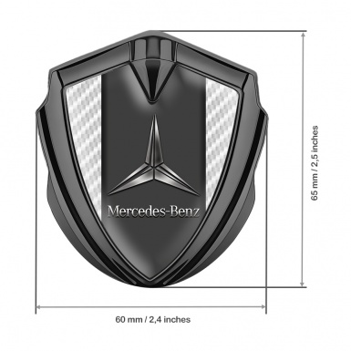 Mercedes Benz Tuning Emblem Self Adhesive Graphite White Carbon Design