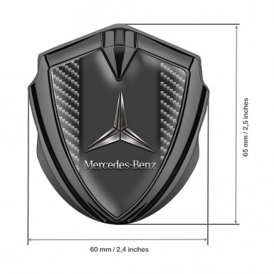 Mercedes Benz Fender Emblem Badge Graphite Dark Carbon Metallic Logo