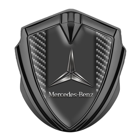 Mercedes Benz Fender Emblem Badge Graphite Dark Carbon Metallic Logo