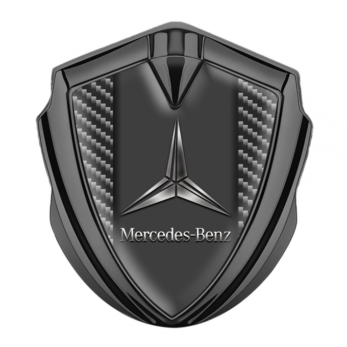 Mercedes Benz Fender Emblem Badge Graphite Dark Carbon Metallic Logo