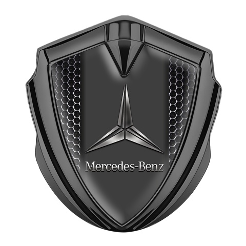 Mercedes Benz Trunk Emblem Badge Graphite Dark Grate Metallic Logo