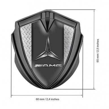 Mercedes AMG Bodyside Badge Self Adhesive Graphite Metal Floor Base