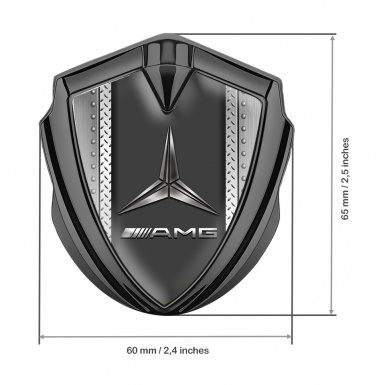 Mercedes AMG Tuning Emblem Self Adhesive Graphite Metal Sheet Edition