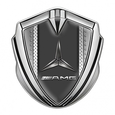 Mercedes AMG Tuning Emblem Self Adhesive Silver Metal Sheet Edition