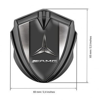 Mercedes AMG Fender Emblem Domed Badge Graphite Metal Surface Design