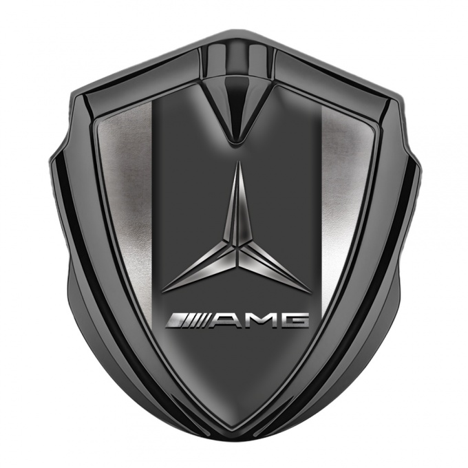 Mercedes AMG Fender Emblem Domed Badge Graphite Metal Surface Design