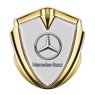 Mercedes Benz Tuning Emblem Self Adhesive Gold Grey Foundation Design