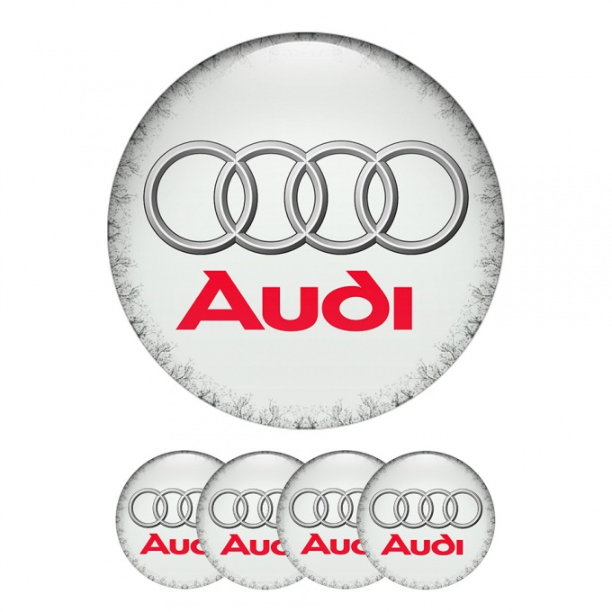 Audi Sticker Wheel Center Hub Cap Wood Effect