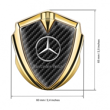 Mercedes Benz Trunk Metal Emblem Badge Gold Dark Carbon Chrome Symbol