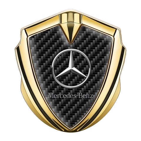 Mercedes Benz Trunk Metal Emblem Badge Gold Dark Carbon Chrome Symbol