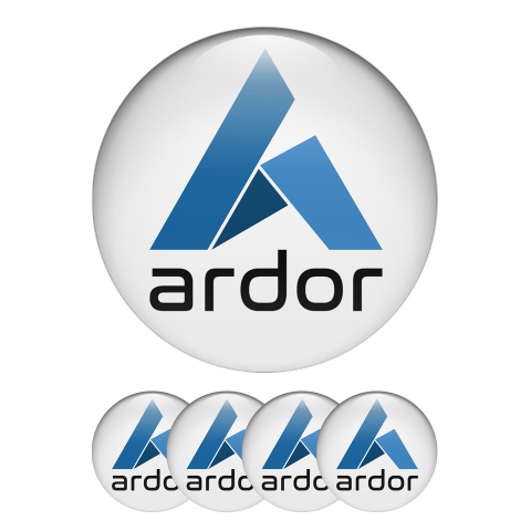 Ardor Ardr Crypto Domed Stickers White