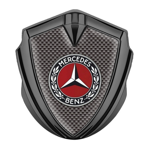 Mercedes Benz Bodyside Badge Self Adhesive Graphite Grey Carbon Red Ring