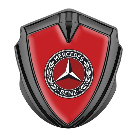 Mercedes Benz Self Adhesive Bodyside Emblem Graphite Red Base Laurel Ring