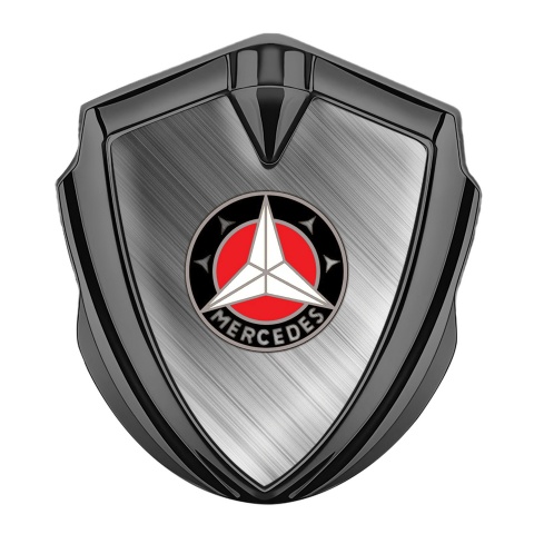 Mercedes Selbstklebendes Metallaufkleber Emblem mit Graphit Tonfarbe Beschichtete Legierung Hintergrund