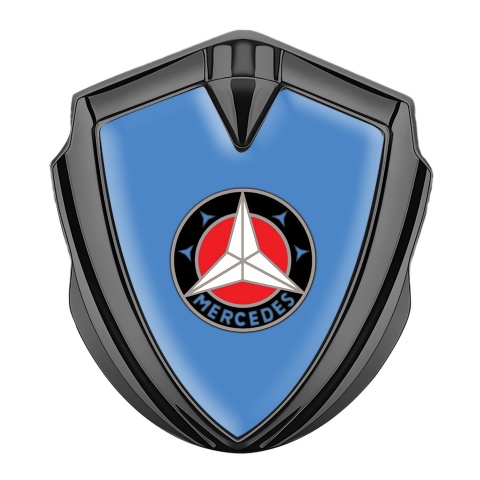 Mercedes Bodyside Domed Emblem Graphite Blue Foundation Circle Star Logo 