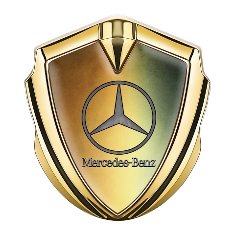 Mercedes Benz Bodyside Badge Self Adhesive Gold Rusty Textured Design