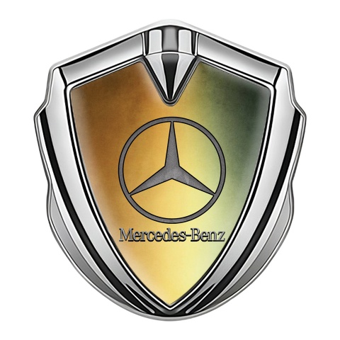 Mercedes Benz Bodyside Badge Self Adhesive Silver Rusty Textured Design