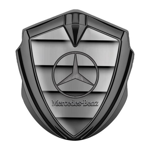 Mercedes Benz Tuning Emblem Self Adhesive Graphite Metal Bars Classic Logo