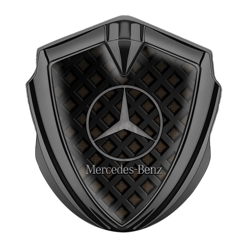 Mercedes Benz Fender Emblem Badge Graphite Brown Texture Sandy Logo Design