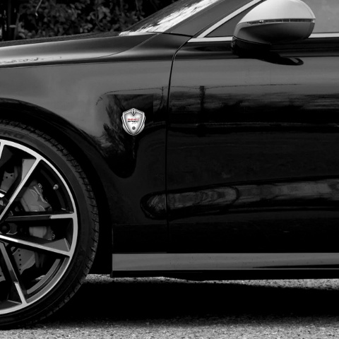 Seat Sport Selbstklebendes Metallaufkleber Emblem Silbertonfarbe Weiss design