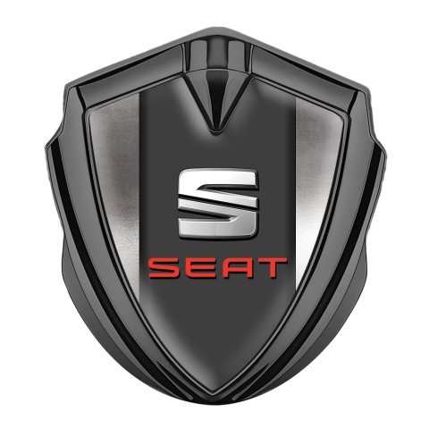 Seat Emblem Aufkleber Autozubehor Graphit Tonfarbe Aluminium Basis mit Graphit Panel Logo