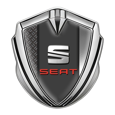 Seat Emblem Logo Schriftzug Aufkleber Silbertonfarbe Doppelte Texturbasis Design