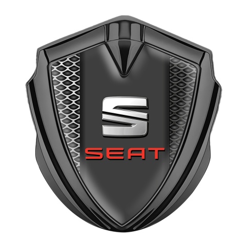 Seat Emblem Auto Zeichen Graphit Tonfarbe Metall Mesh Auflage