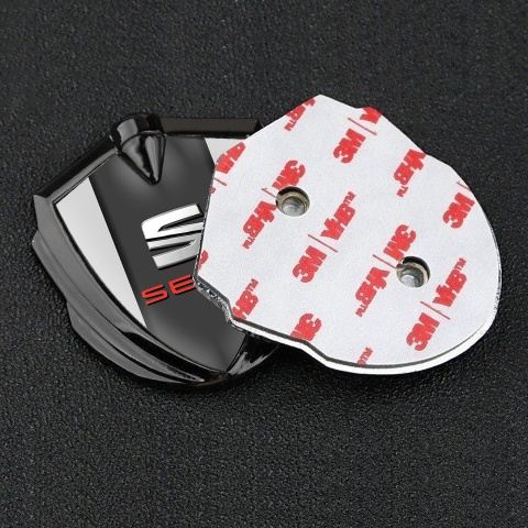 Seat Emblem Aufkleber Autozubehor Graphit Tonfarbe Grau Auflage