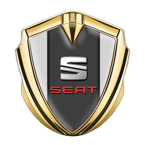Seat Emblem Aufkleber Autozubehor Goldtonfarbe Grau Auflage