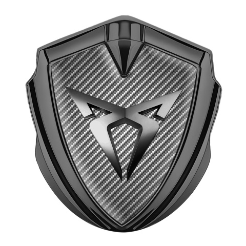 Seat Cupra 3D Car Metal Domed Emblem Graphite Light Carbon Steel Logo Motif