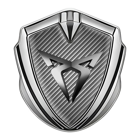Seat Cupra Emblem Auto Zeichen Silbertonfarbe Grau Carbon Metall Logo Effekt