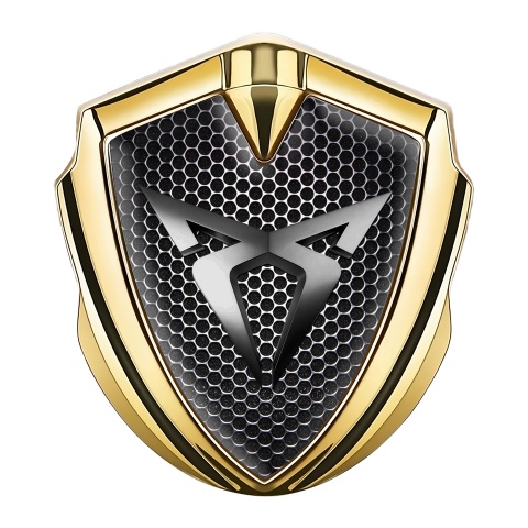 Seat Cupra Emblem Aufkleber Autozubehor Goldtonfarbe Perforierter Stahl Metall Logo